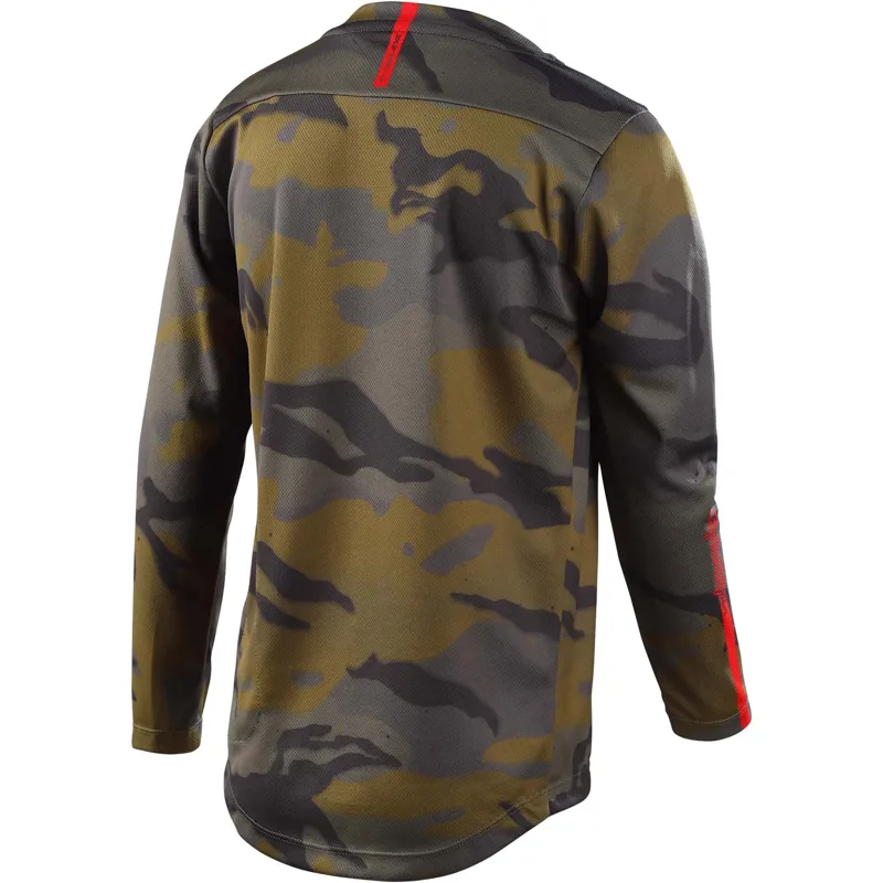 Troy Lee Designs Flowline Youth LS MTB Jersey Spray Camo Army-1